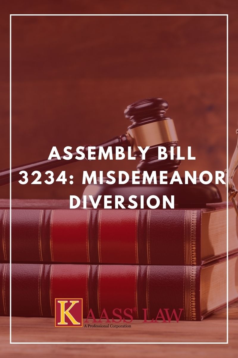 Assembly Bill 3234: Misdemeanor Diversion