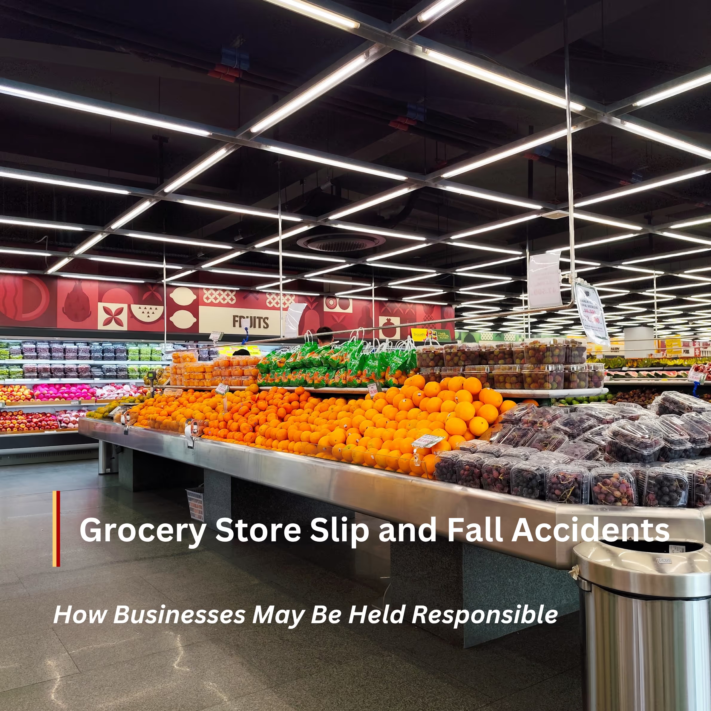 Grocery store slip and fall accidents