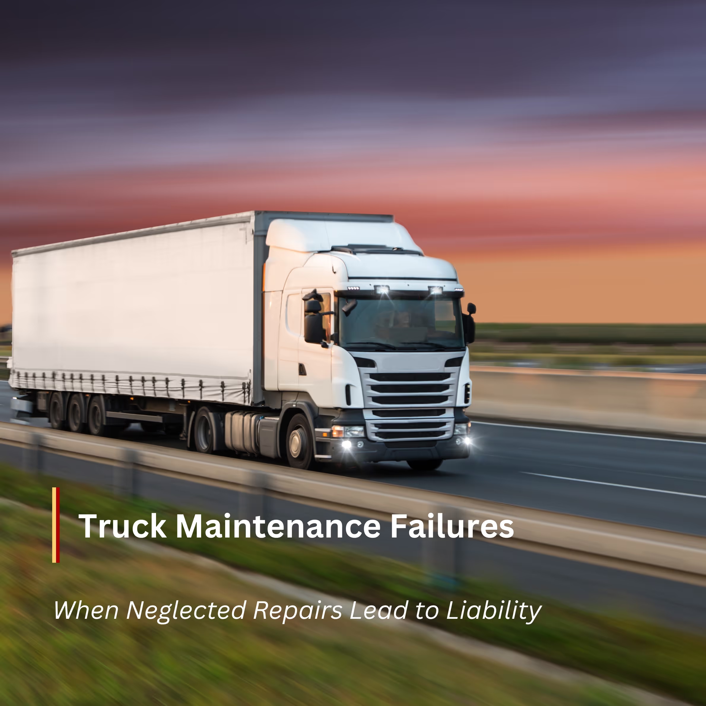 truck maintenance failure liability